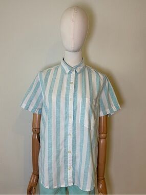 BDG Urban Outfitters Striped Short Sleeve Button Down Shirt Small